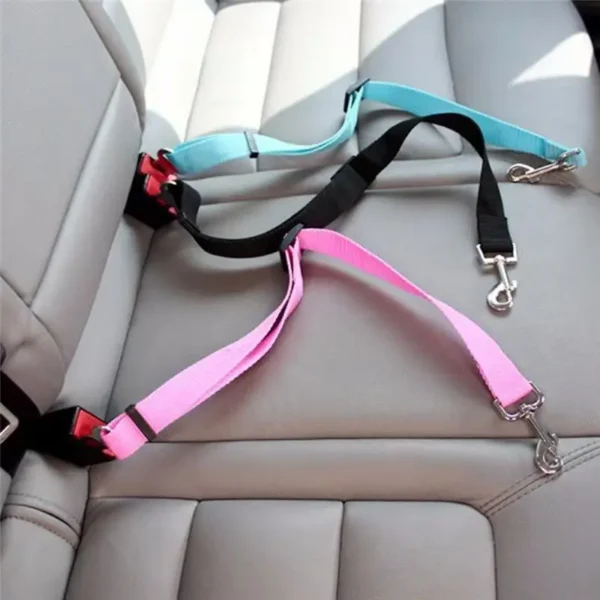 Adjustable Dog Car Seat Belt – Safety Travel Harness Restraint for Cars
